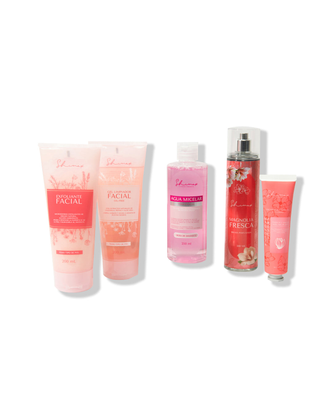 KIT BRUMA, CREMA, AGUA MICELAR, GEL LIMPIADOR FACIAL Y EXFOLIANTE